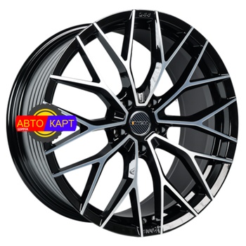 9,5x21/5x120 ET49 D72,6 GA8532 Gloss Black Machined Face (ZJH)