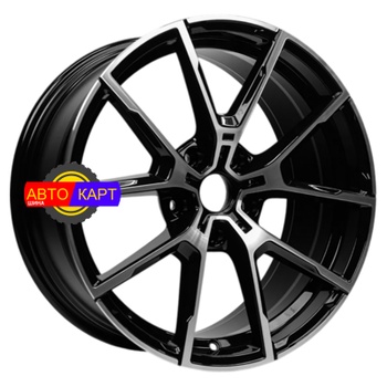 8x18/5x112 ET30 D66,56 ULF-R21 Gloss Black Machined Face (ZJH) FlowForming