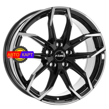 6,5x17/4x100 ET49 D54,1 Lucca Diamant black front polished