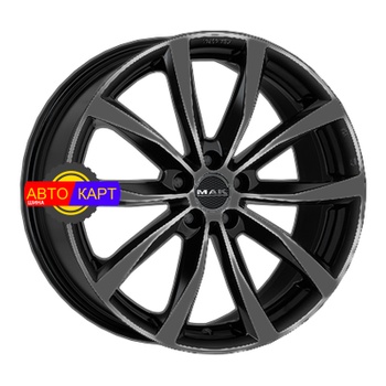 8x20/5x108 ET45 D72 Wolf Gloss Black