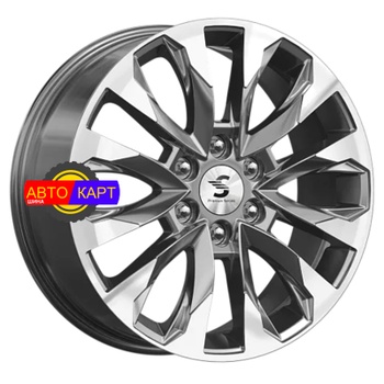 8x20/6x139,7 ET38 D67,1 КР007 (Pajero Sport) Diamond Gloss Graphite