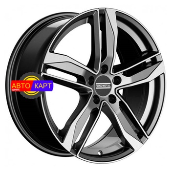 8x18/5x112 ET40 D66,5 Hexis Gloss Black Machined