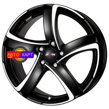 7,5x17/5x100 ET35 D63,3 Shark Racing black front polished