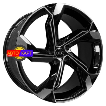 9x20/5x112 ET37 D66,45 5108 Clear powder gloss black machined face (HNGD)