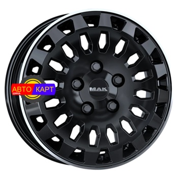 6,5x16/5x130 ET55 D89,1 Overland Gloss Black Mirror Ring