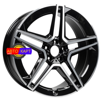 9x20/5x112 ET55 D66,56 ULF-R09 Gloss Black Machined Face (ZJH) FlowForming
