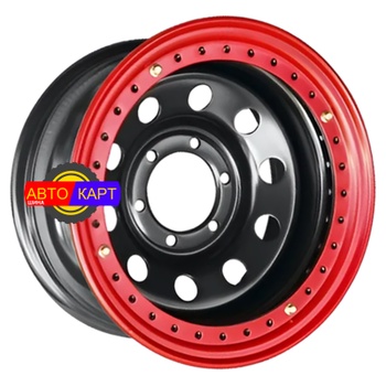 10x16/5x139,7 ET-44 D110 УАЗ с бедлоком (красный) черный