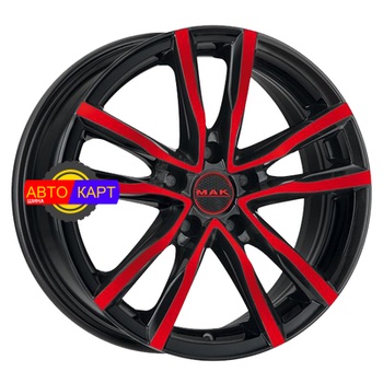 6,5x16/5x112 ET45 D76 Milano Black Red Face