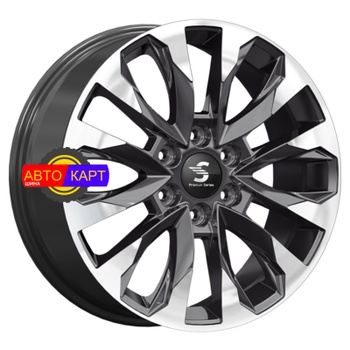 8x20/6x139,7 ET38 D67,1 КР007 (Pajero Sport) Diamond Black Gris