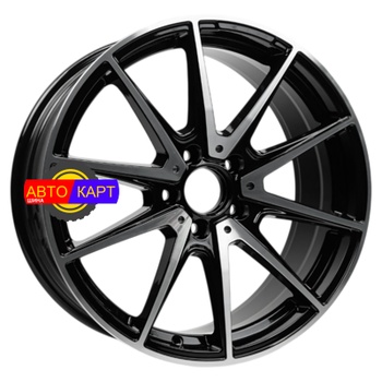 9,5x19/5x112 ET43 D66,56 ULF-R08 Gloss Black Machined Face (ZJH) FlowForming