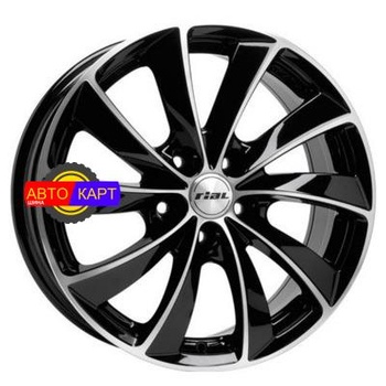 7,5x17/5x108 ET47 D70,1 Lugano Diamant black front polished
