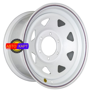 8x16/6x139,7 ET10 D110 Тойота Ниссан (треуг. мелкий) Белый (с увелич.полкой под суппорт)