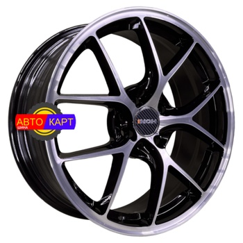 7x17/5x108 ET33 D60,1 FA8538 Gloss Black Machined Face (ZJH) FlowForming